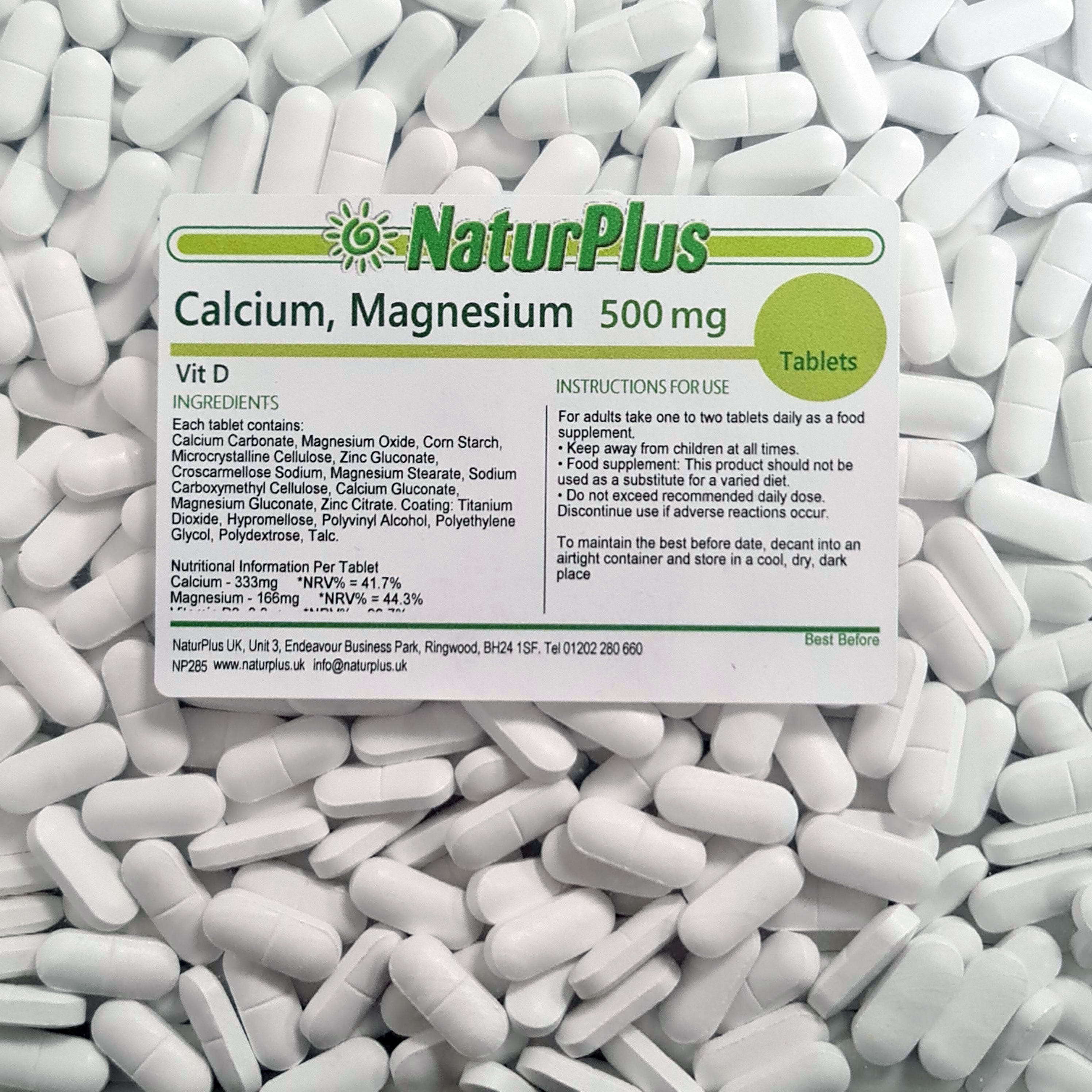 Calcium Magnesium and Vitamin D3 500mg Tablets